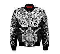 JJLLAZAD Viking Jormungandr Sudadera con Capucha Hombres Vegvisir Yggdrasil Verano Invierno Mitología Nórdica Trajes de Cosplay 11 Tipos y 8 Tamaños