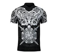 JJLLAZAD Viking Jormungandr Sudadera con Capucha Hombres Vegvisir Yggdrasil Verano Invierno Mitología Nórdica Trajes de Cosplay 11 Tipos y 8 Tamaños