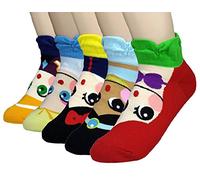 JJMax Niñas princesa serie calcetines de caracteres: Elsa, Anna, Ariel, Blanca Nieves, jazmín