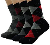JJMax Women's Basic Short Crew Cotton Blend Argyle Comfort Socks