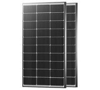 JJN Paneles solares de 200 W, panel solar de 12 V y 100 W, 2 unidades, 10BB monocristalino 23% de alta eficiencia, módulo fotovoltaico, cargador de alimentación para RV, hogar, granja, barco, caravana