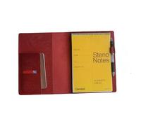 JJNUSA Funda de piel compatible con Rocketbook Flip Executive de 6 x 8.8 pulgadas, Steno Notes de 6 x 9 pulgadas, tapa de piel auténtica envejecida A5 (rojo)