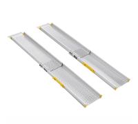 JJoias 2 Piezas Rampa Telescópica De Silla De Ruedas, Rampa Portátil De Silla De Ruedas Ajustable, Rampa Para Discapacidad De Plataforma Sin Deslizamiento, Adecuado Para Escalones Para El Hogar,120cm