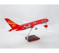JJOIAS Adorno de Escritorio Escala 1/130 de 43cm para HNA Panda B787, réplica de Pantalla de Escritorio en Miniatura, Modelo de avión de Resina fundida a presión, Acabado Pintado en Rojo