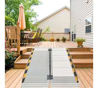 JJoias Escaleras De Rampa De Aluminio Para Escalones En El Hogar, Acceso Práctico En Movimiento, Rampa Para Sillas De Ruedas Plegable Que No Es Deslizamiento,120cm