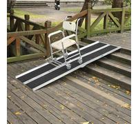 JJoias Rampa Para Silla De Ruedas De Aleación De Aluminio De 7 Pies, Rampa Para Silla De Ruedas Plegable Portátil Antideslizante, Rampa Para Silla De Ruedas Para El Hogar