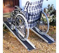 JJoias Rampa Telescópica De Aluminio De Servicio Pesado (2 Piezas), Rampa Portátil De Movilidad Para Sillas De Ruedas Discapacitadas, Adecuado Para Sillas De Ruedas Manuales,6ft
