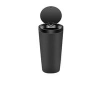 JJQFLB Cubo de Basura para Coche, Compatible con Audi Q5 Sportback SQ5 Sportback, con Tapa Tipo Concha, Control Central y reposabrazos, Mini Cubo de Almacenamiento,2-Black
