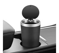 JJQFLB Cubo de Basura para Coche, Compatible con Beijing X5 SicBoX65 Rubik X7, con Tapa Tipo Concha, Control Central y reposabrazos, Mini Cubo de Almacenamiento,1-Silver