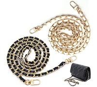 JJQHYC 2 Piezas Cadenas de Metal Reemplazo Cadena Bolso para Mujeres Bolso de Mano Hombro DIY Monedero 120 cm