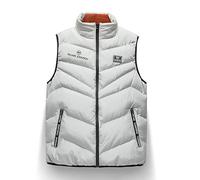 jjqnkjxc Chaleco sin mangas para hombre acolchado cálido - Pal.mer-Joh_nson Abrigo de exterior ligero con cuello alto - Chaquetas informales de talla grande para otoño-invierno, gris, 5X-Large