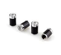JJRY 4 Piezas Tapones Válvula Neumático, para Rolls Royce Resistentes Corrosión Coche VáLvulas Rueda Tapones Guardapolvos Accesorios,Silver Style