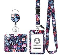 jjshund Portatarjetas con 2 llaveros, con cierre de mosquetón giratorio, para tarjeta de identificación, tarjeta bancaria, llave, tarjeta de autobús