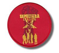 JJTEXTIX - Parche Bordado Redondo para Planchar, Tamaño: 8 - 10 cm, 1 Unidades, Logotipo de Banda de Heavy Metal, Música