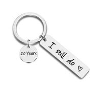 JJTZX Llavero con texto en inglés "I Still Do 10th 20th 30th 40th 50th Wife Husband Keychains" para parejas, regalo de boda, M, Metal, NA
