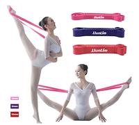 JJunLiM Ballet Dance Exercise Band, Látex, Rojo, 2080 cm x 4.5 mm, 3 niveles de tensión, para Ballet, Gimnasia y Entrenamiento