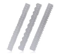 JJUNW 3 reglas con bordes irregulares, regla de metal de 21,7 cm, regla de papel con borde dentado, regla de medición para gofrado, fabricación de tarjetas, troqueles para manualidades