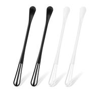 JJUNW 4 mini batidores multifunción, pequeños con mini cucharas de plástico, cucharas para especias, cucharas agitadoras, 22 cm, batidor de cocina para mezclar, batir, batir peluquería