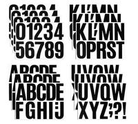 JJUNW Kit de 13 hojas de vinilo autoadhesivo grande con números de letras del alfabeto, calcomanías impermeables de números de buzón para manualidades, buzón, cuaderno, puerta, botellas de agua, coche