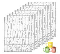 Jjunw - Pegatinas de vinilo autoadhesivas e impermeables, letras y números de 5 cm para pegar (10 unidades)