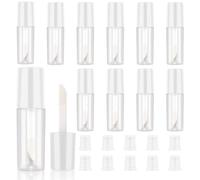JJUNW Tubos vacíos de brillo de labios de 1,2 ml, 10 unidades, mini, recargables, botellas de bálsamo labial, dispensador de brillo labial, para muestras de lápiz labial, bálsamos labiales