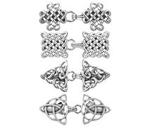 JJUNW vintage cardigan clips, 4 piezas vintage jumper bufanda clips, metal bufanda broche clips retro remolino abrigo cuello vestido clips sujetadores bufanda alfileres clips para las mujeres niñas