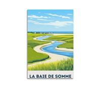 JJUPUV La Baie De Somme - Pósteres de viaje vintage sobre lienzo, arte decorativo para pared, decoración moderna, 50 x 75 cm