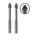 jjw-germany HM - Juego de 2 brocas de precisión para cristal y azulejos con 4 cuchillas (D = 4,0 mm)