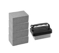 JJWNMLL 5 limpiadores de piedra para plancha, ladrillos de limpieza de | Piedra pómez natural para limpiar hornos, bloque de ladrillo limpiador de piedra de plancha para barbacoa