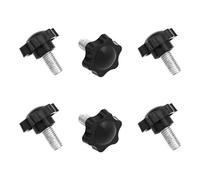 JJWNMLL 6 piezas M10*20mm Sexto ángulo plástico Cabeza estrella Tornillo de estrella, Tornillo de asa de estrella, Rosca Reemplazo de estrella a mano, Tornillo de mano, Tornillo de bloqueo mecánico