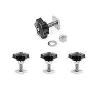 JJWNMLL barras de techo con ranuras en T, 20 x 20 mm, con tuercas y arandelas (M8 T-slot+star knob nut-4pcs)
