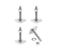 JJWNMLL barras de techo con ranuras en T, M6,20 x 20 mm, con tuercas y arandelas (T-baca-4pcs)