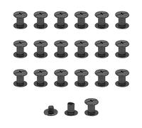 JJWNMLL Juego de 20 tornillos Chicago de M5x7mm, kit de tornillos de encuadernación Chicago, remache de uñas metal, botón Chicago, para cinturón de cuero,libro de recortes,encuadernación - Negro