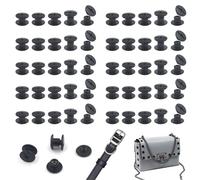 JJWNMLL Juego De 80 Tornillos Chicago De M5x10mm, Kit De Tornillos De Encuadernación Chicago, Remache De Uñas Metal,Botón Chicago,Para Cinturón De Cuero,Libro De Recortes,Encuadernación - Negro Mate
