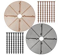 JJWUYUE 2 Pcs Rejilla para Macetas, Rejilla de Protección de Macetas de 30cm, Cubierta de Macetas, Rejilla de Protección de Plantas,Protector de Macetas con 16 Estacas para Niños y Mascotas Gatos