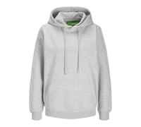 Jack & Jones Jxabbie RLX LS Every Hood Swt Noos Sudadera con Capucha, Mujer, Light Grey Melange/Print:Bright White Jjxx Logo, M
