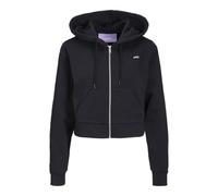 JJXX Jxabbie Reg LS Every Zip Hood Swt Noos Chaqueta Deportiva, Black/Print:White Logo, XL para Mujer