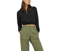 JJXX Jxalfa Reg Every Pantalón Corto Con Media Cremallera, Sudadera Mujer, Negro, S