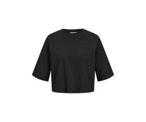 JJXX JXANDREA Camiseta Suelta SS Recortada JRS Noos, Negro, S