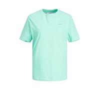 JJXX Jxanna SS Reg Every Small tee Noos Camiseta, Aruba Blue/Print: Turquoise Logo, M para Mujer