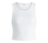 JJXX Jxfallon SL Rib Tank Top Noos Camiseta, Blanco Brillante, L para Mujer