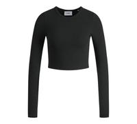 JJXX Jxfeline Str LS Rib tee Jrs Noos, Negro, XXL Mujeres