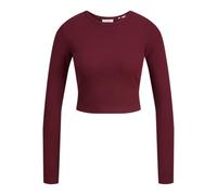 JJXX Jxfeline STR LS Rib tee JRS Noos, Rojo Oscuro, S