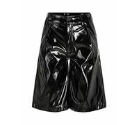 JJXX Jxjaden Berm HW - Pantalones Cortos de Piel sintética para Mujer, Negro/Detalles: Brillante, M