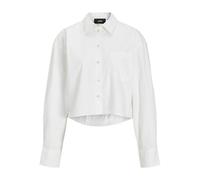 JJXX Jxjamie LS Short Poplin Shirt Wvn Sn Camisa, Blanco, M para Mujer