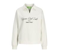 JJXX Jxpallas RLX LS Vneck Sweat Swt Sudadera, Weiß, M para Mujer