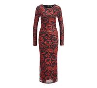 JJXX Jxrosa Mesh LS Maxi Dress Wvn Vestido Largo, Rojo y Rosa, S para Mujer