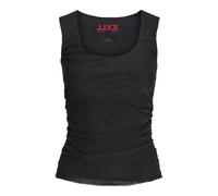 JJXX Jxrosa Saga SL Rev Mesh Top Wvn Camiseta de Tirantes Anchos, Negro, L para Mujer