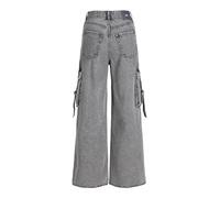 JJXX Jxtokyo Wide Cargo MW Jeans Dnm Pantalones Vaqueros, Grey Denim, 27W x 32L para Mujer
