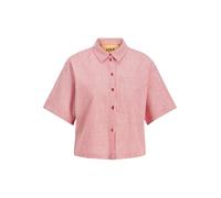 JJXX Jxwindy Seersucker SS Shirt WVN Sn Camisa para Mujer, Rojo Racing/Detail:Striped, S